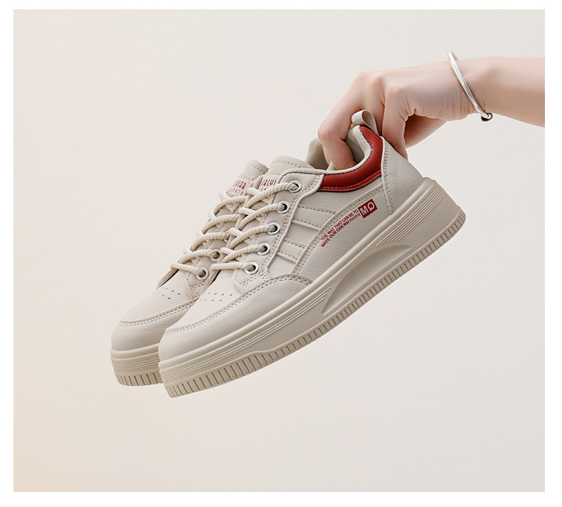 White Platform Sneakers For Women Casual Height Increasing Shoes_voghion.com