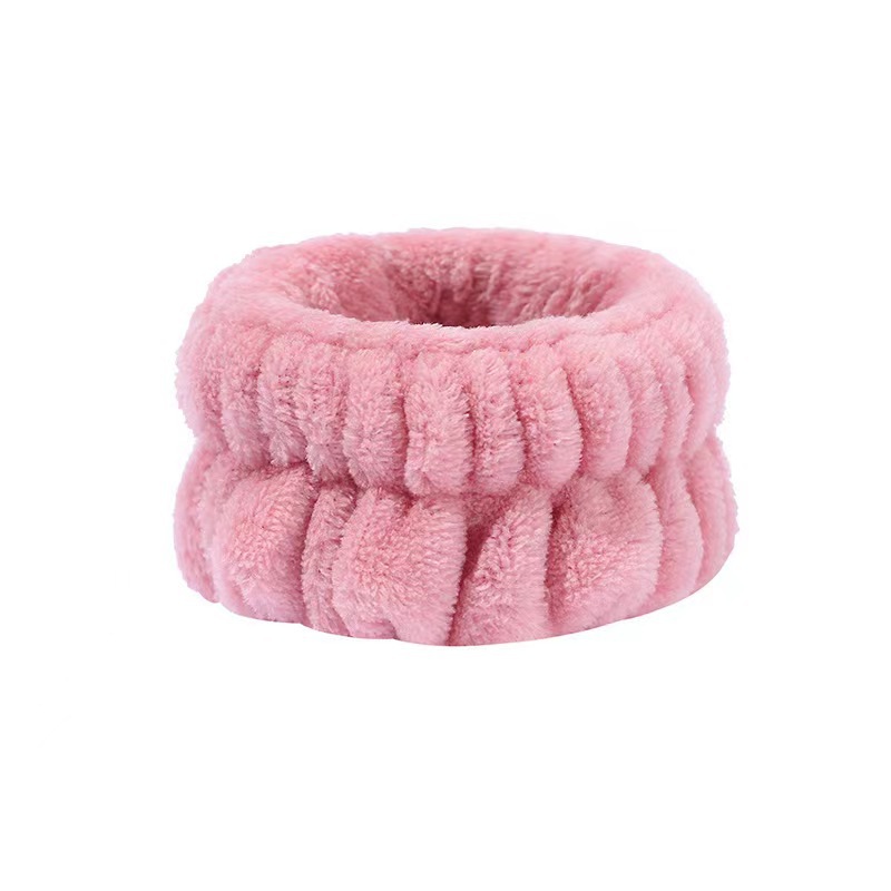 Transfronterizo nueva felpa color sólido banda de pelo lavado de cara correa de muñeca deportes pulsera banda de pelo impermeable Lavado de Manos pulsera para mujeres