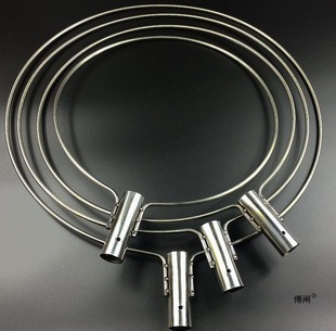 Solid Stainless Steel Thickened Fishing Net Head Fishing Gear Accessories Multi-Specification Round Thickened Fishing Net Ring