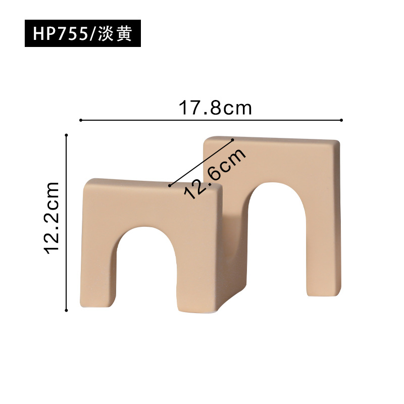 Nórdico moderno geométrico esmerilado de cerámica decoración creativa modelo habitación decoración suave pasillo TV gabinete decoración del hogar