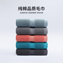纯棉加厚毛巾柔软吸水套巾多色家用男女面巾代发贴码跨境
