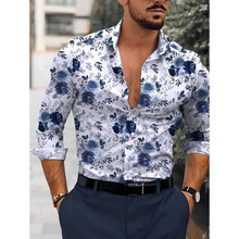 Q 57674 Floral Print Four-way Stretch Shirt ����ӡ�����浯��