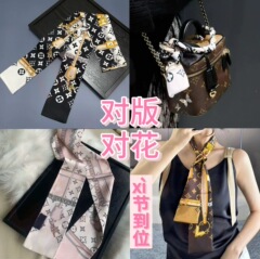 1:1 クラシックロバ老眼リボン多機能シルクスカーフ女性のための春と秋の多用途バッグファッションビッグブランドリボンヘッドバンド