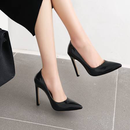 2024 Spring and Summer New Korean Fashion 10.5cm High Heeled Shoes Pointed Thin Heeled Shallow Women's Shoes for Foreign Trade