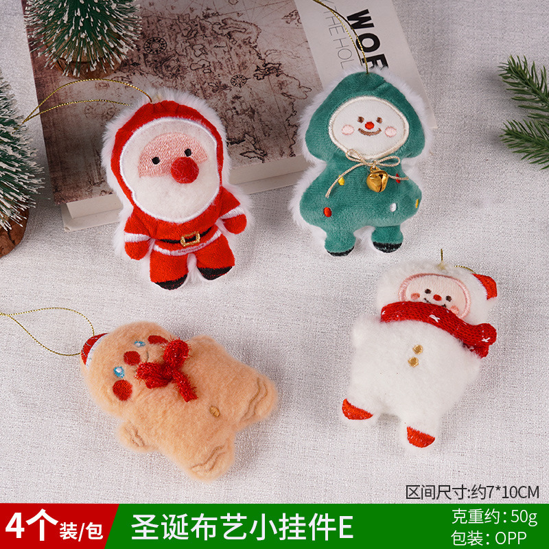 Colgante de tela de Navidad, ciervo viejo, árbol de Navidad, más paquetes, decoraciones de Navidad, hotel, centro comercial, vestido de vacaciones