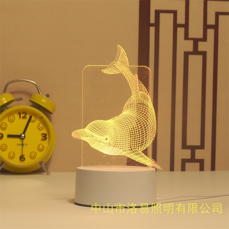 3D lámpara de noche acrílica atmósfera regalos de cabecera atmósfera lámpara de evento regalos al por mayor DIY lámpara de escritorio ideas de Navidad