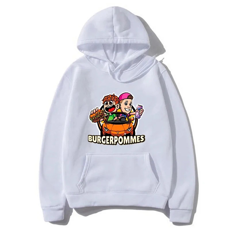 Burgerpommes Icrimax Graphic Hombre/Mujer Sudadera con capucha Nuevo Traje de calle casual de hip-hop cómodo