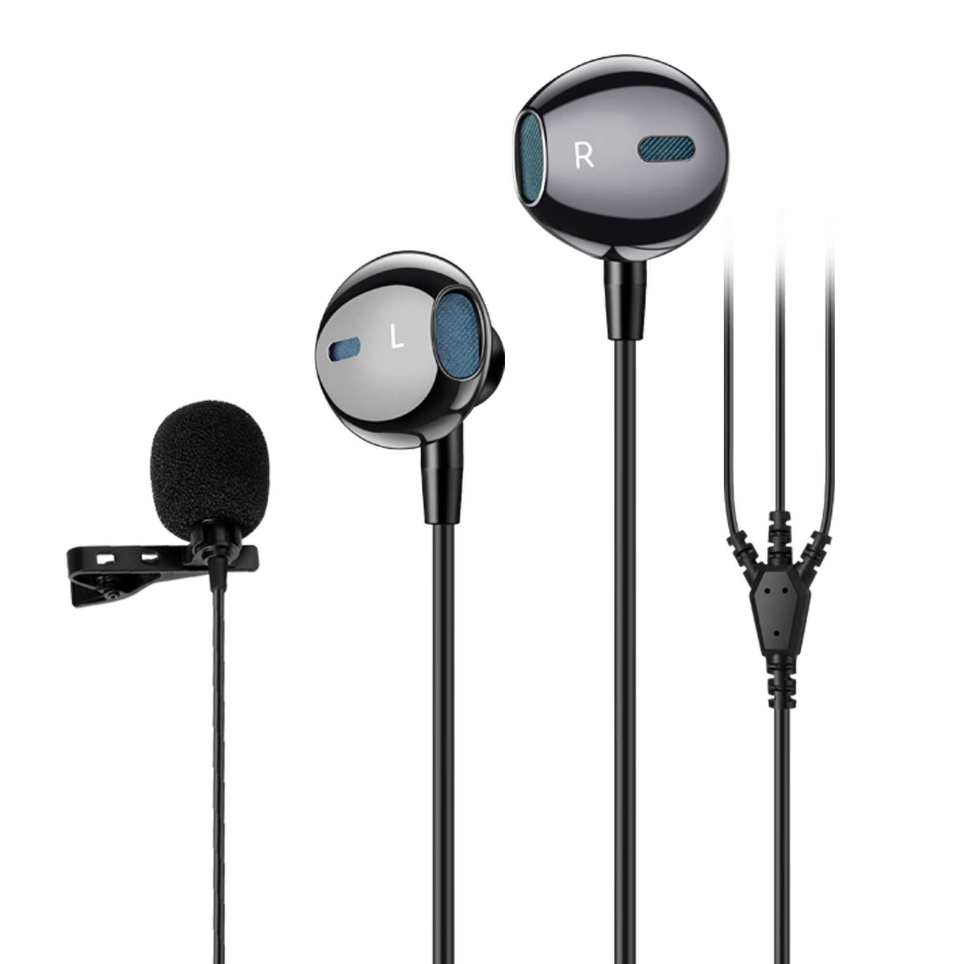 Nueva transmisión en vivo karaoke universal con cable auriculares en la oreja subwoofer de la computadora canto juego monitor auriculares al por mayor