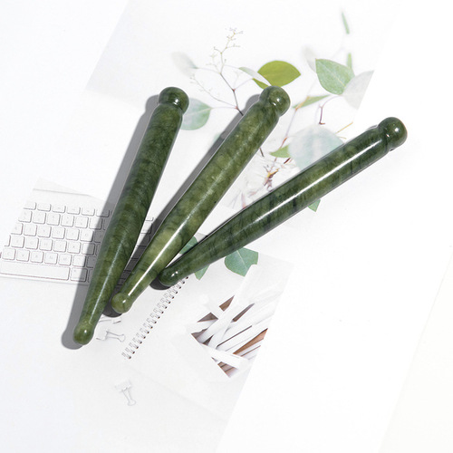 Xiuyan Jade Bone-Picking Stick Facial Green Phoenix Jade Beauty Stick Women's Jade Stone Massager Meridian Eye and Face Acupoint Pen
