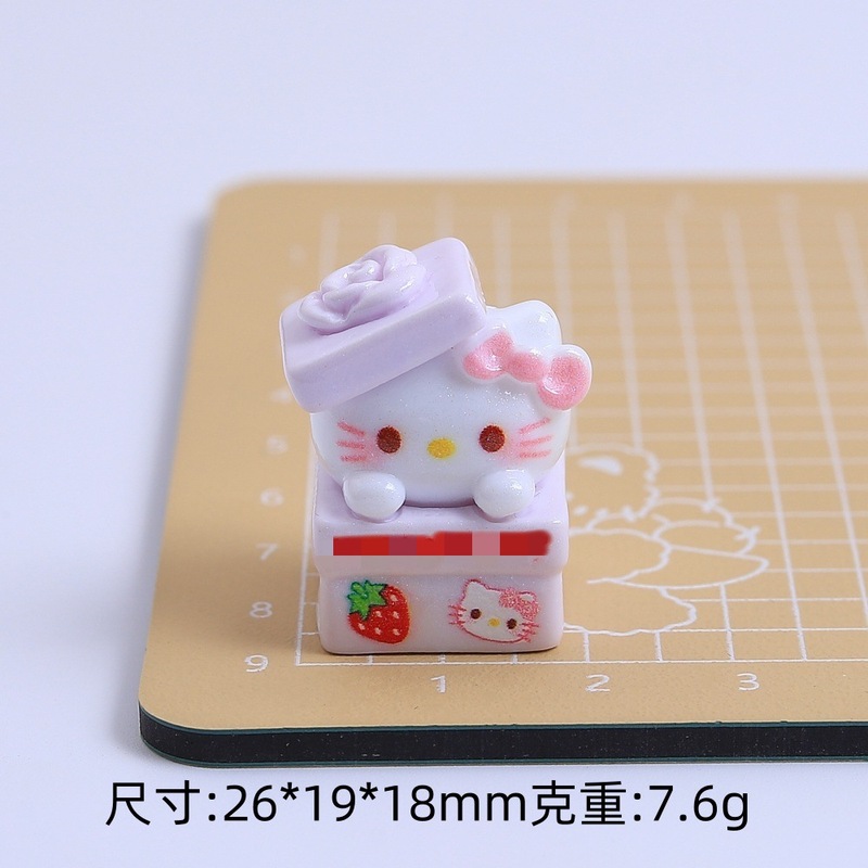 立体イチゴ猫ギフトボックスクリエイティブ手作り diy クリーム接着剤樹脂小物アクセサリーホール靴バックルジュエリー材料パッケージ|undefined