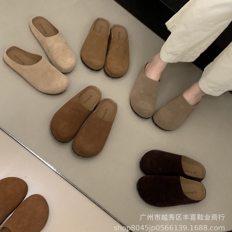 【現物本革ベーケン】踏み雲梯クラシックモデルソフト底本革豆靴レトロ丸頭包頭靴|undefined