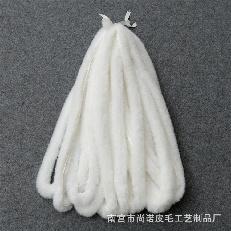 Tira de lana de conejo imitación Rex tira de lana artificial al por mayor de fábrica Tang traje Hanfu piel borde ropa hat tira zapato brazalete tira de lana de imitación