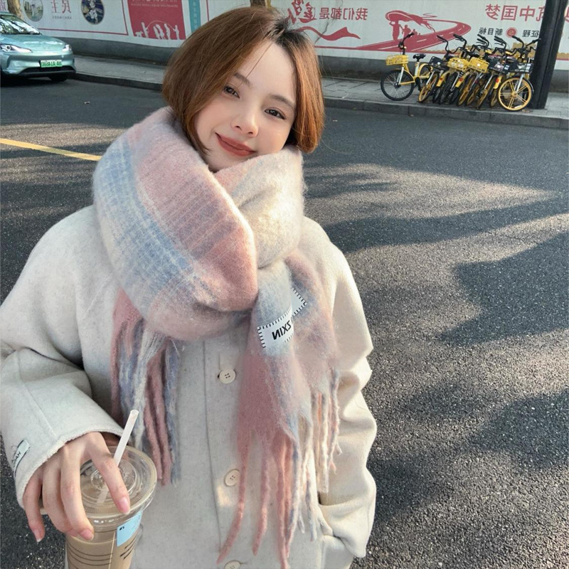 Small version of mohair-gradient pink and blue