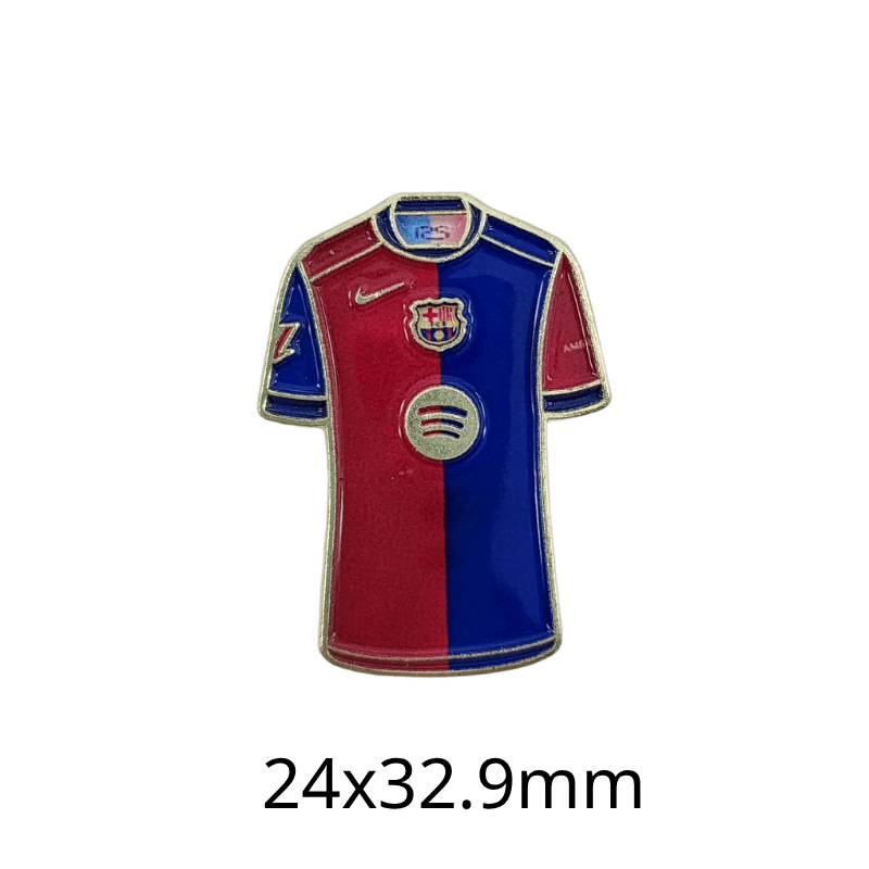 Fabricante personalizado Champions League World Cup Football Super Star Metal Insignia Imagen de dibujos animados Etiqueta del teléfono móvil Insignia Regalo