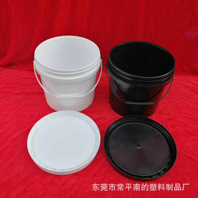 5L升kg公斤手提广口圆形带盖密封塑料桶油墨桶涂料桶食品级包装桶