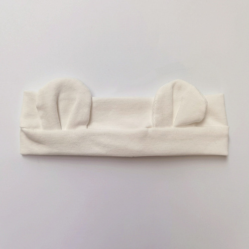 Autumn Children's Hair Accessories Korean Version Pure Color Simple Cute Bear Ears Hairband Baby Baby Protection Fontanelle Headband Hair Band 