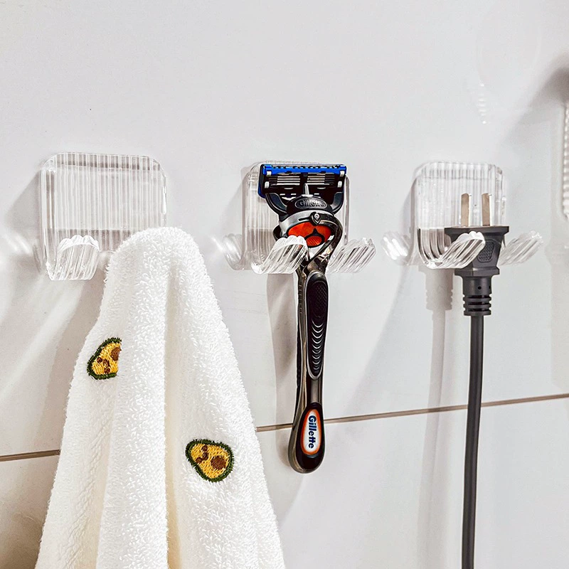 Стиль крючков Высокое значение цвета Сильный без перфорации Ванная комната Спальня Самоклеящийся крючок Акриловый милый крючок