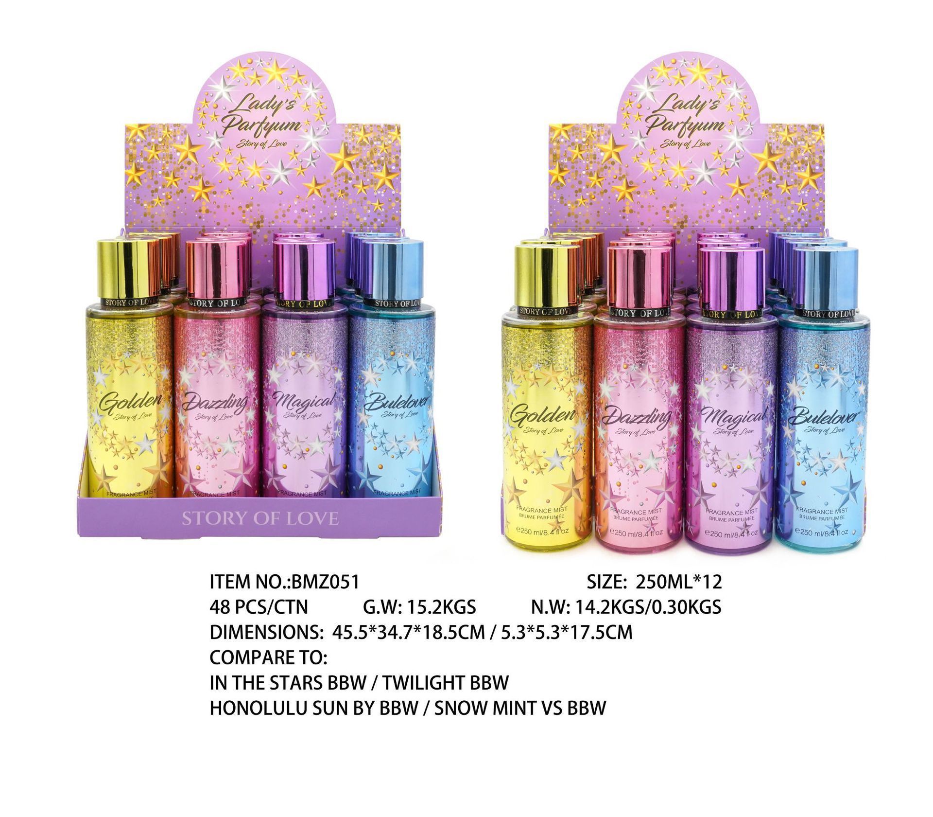 Perfume para mujeres 250ml spray corporal comercio exterior sudeste asiático sudamericano fragrancia para hombres estand paquete de muestra especial image 54
