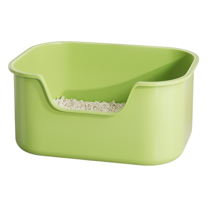 Gran caja de arena para gatos de gran capacidad engrosada, baño para gatos abierto, suministros para mascotas para gatos, caja de arena para gatos, venta al por mayor transfronteriza