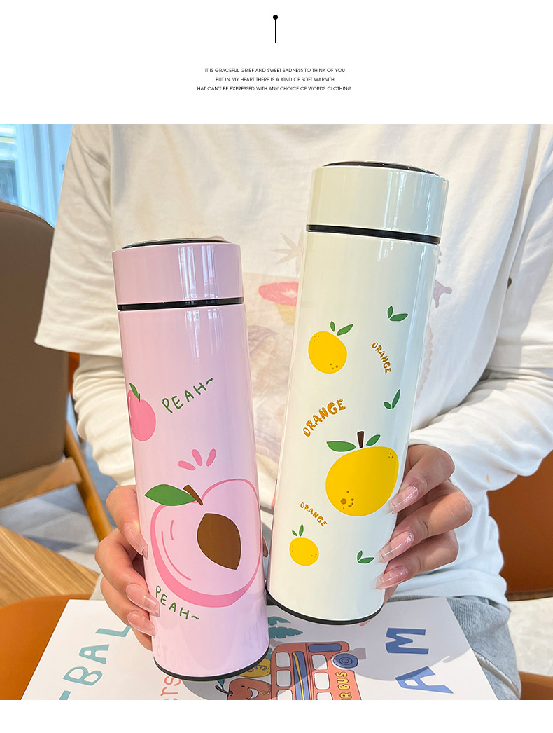 Creative, personalized and trendy insulated cups, simple and ins Japanese stainless steel water cup gifts for male and female students pic 38