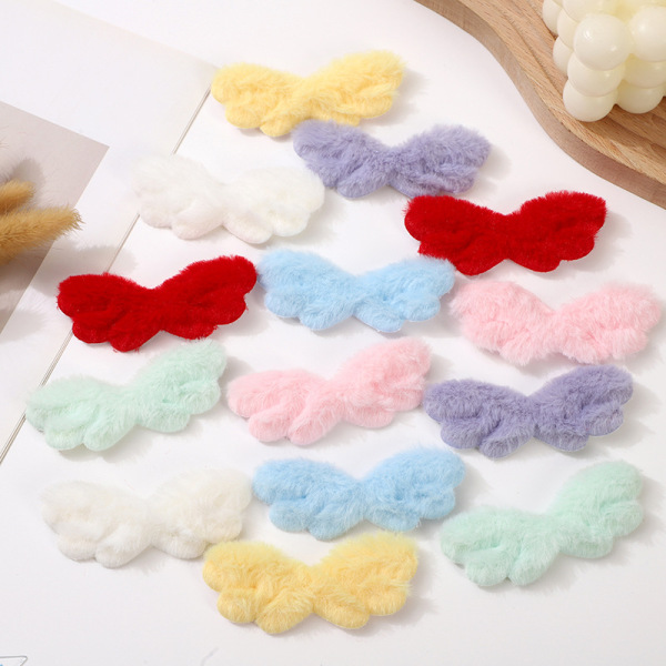 cute plush angel wings with accessories