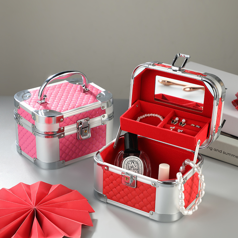 Maletín Cosmético de Aluminio Multicapa para Maquillaje