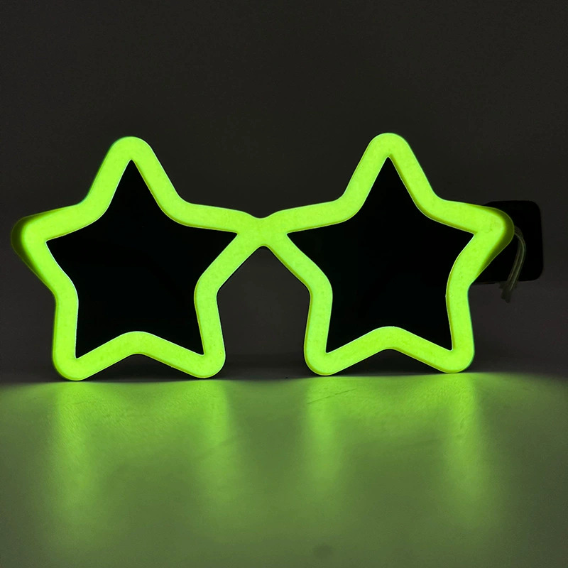 Led gafas luminosas estrellas de fiesta bar bungee festival de música props de animación pentagonal rescate cool