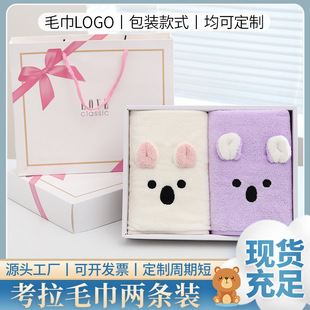 Factory wholesale cartoon coral fleece face towel two pack super daily necessities gift gift welfare