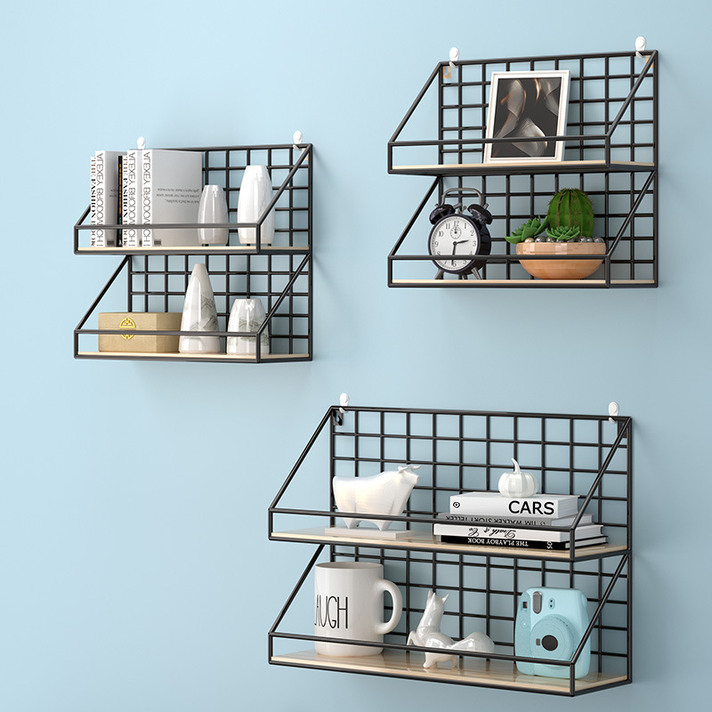 Rack de almacenamiento Pared ponche-libre de almacenamiento rack hogar Baño Cocina dormitorio Pared de hierro rack de almacenamiento