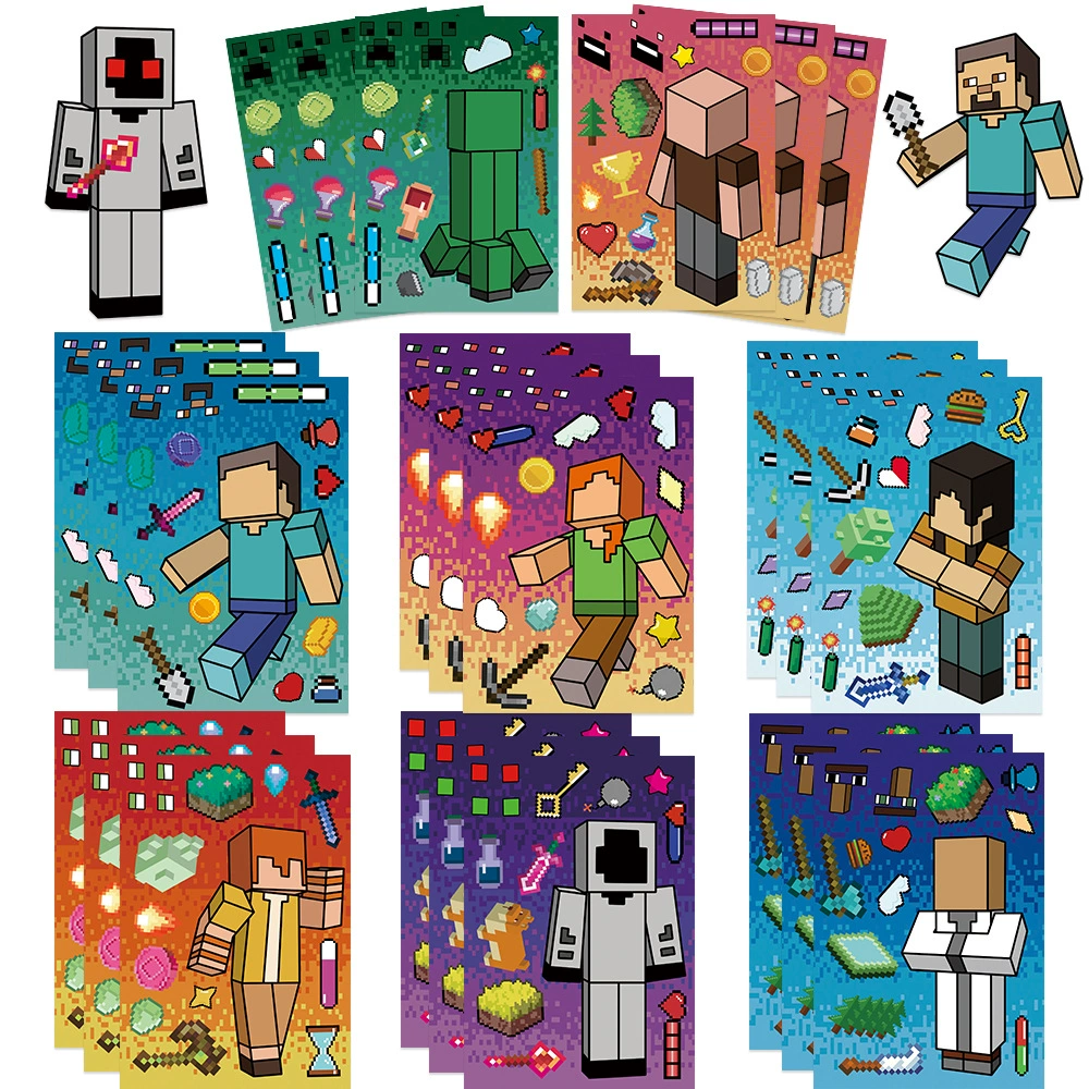 Игрушка головоломки наклейка мультфильм я капать мир Make a face игра наклейка для лица водонепроницаемый коллаж ручной работы