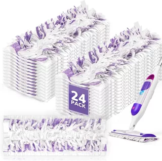 适配Swiffer PowerMop, 一次性拖把替换头 地板清洁垫干湿两用