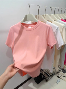 Trend fashionable brand summer short sleeve T-shirt with a round collar, Korean style 4