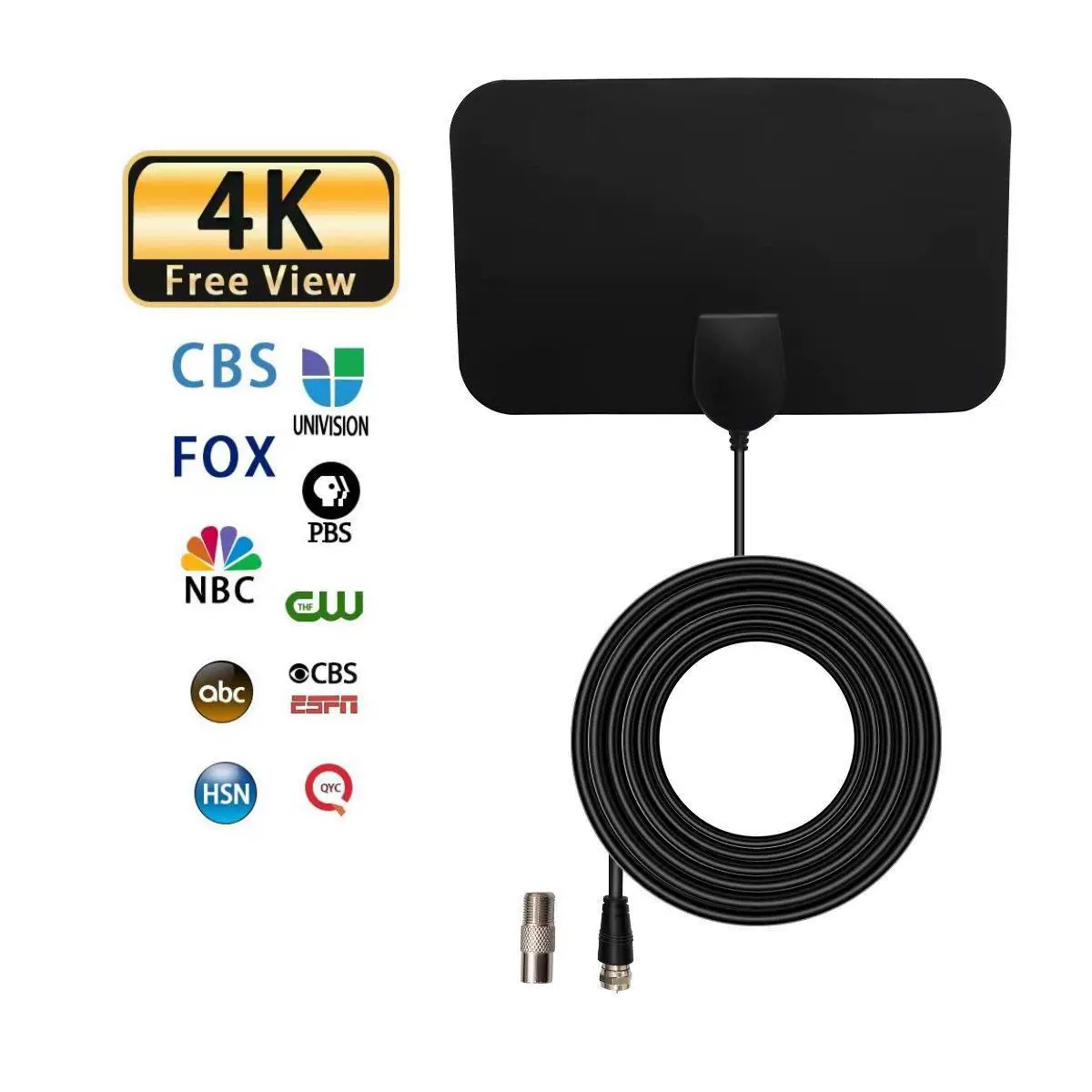 跨境电商供应欧美薄膜电视天线室内高清HDTV地面波数字DVB-T2天线