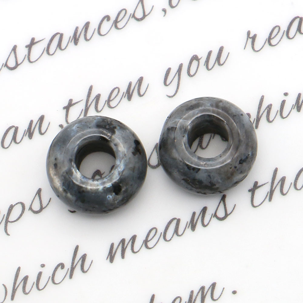 Pequeño anillo de piedra natural botón de seguridad de cristal DIY cuerdas de trenzado cuentas de pulsera collar accesorios colgante