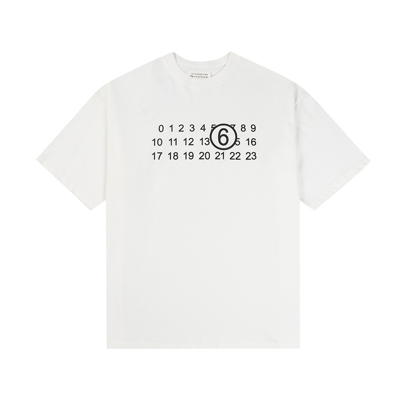 Maison Margiela MM6 ピュアコットン二重糸半袖メンズ Tシャツ高品質スポットのクロスボーダー限定|undefined