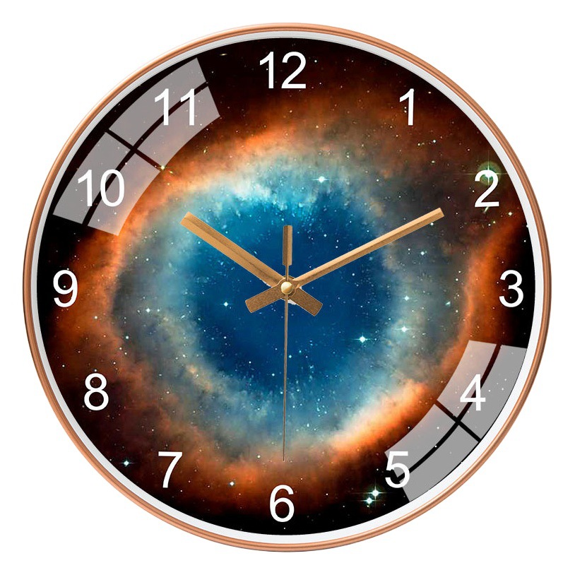 Reloj nórdico de Internet para sala/dormitorio [20cm/8 pulgadas], reloj silencioso de estrellas/espacio/Galaxia, reloj de pared para hogar