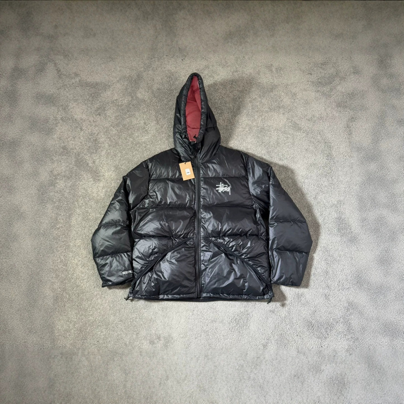 Cross-Border American-Style Street Hooded down Jacket, 800 Fill Power Warm Coat, Unisex Windproof White Duck down