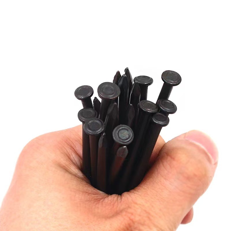 Clavos negros, clavos de pared, clavos de cemento especiales, clavos de acero, clavos de hierro para trabajar la madera, clavos de pintura colgantes, alargados extra duros 34567810 cm