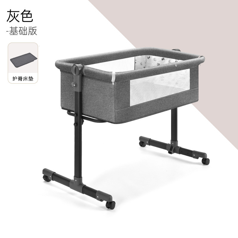 Cama cuna multifuncional para recién nacidos, extraíble con cama plegable, cama para juegos para bebés, mesa de pañales con rodillo