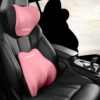 Headrest — Car Headrest and Lumbar Support Memory - peach-powder-headrest-lumbar-support