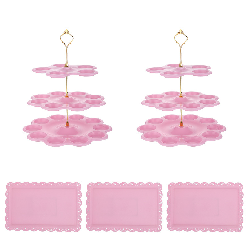 Estilo nórdico soporte de postre multi-capa soporte de la torta de la sala de estar mesa de café merienda plato Plato de frutas combinación merienda Candy soporte de exhibición