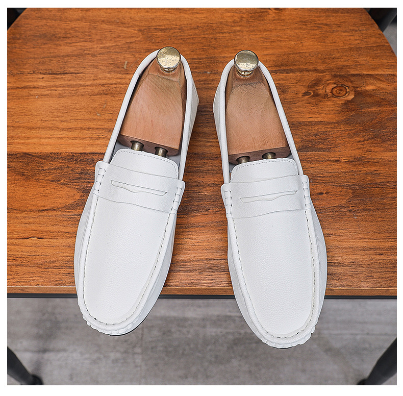 Men's casual leather shoes Soft soft soled shoes men's foot casual loafers_voghion.com
