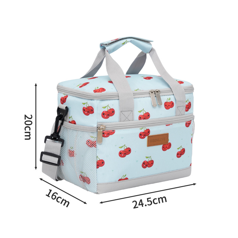 Nueva Amazon venta caliente bolsa de aislamiento de mano bolsa de hielo a prueba de fugas de agua camping almuerzo de un solo hombro picnic bolsa de almuerzo frío