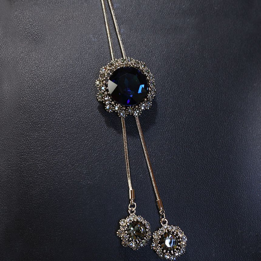 Yh ~ estilo japonés, coreano, europeo y americano exagerado moda colgante suéter largo cadena mujeres Otoño e Invierno collar accesorios decorativos joyería colgante