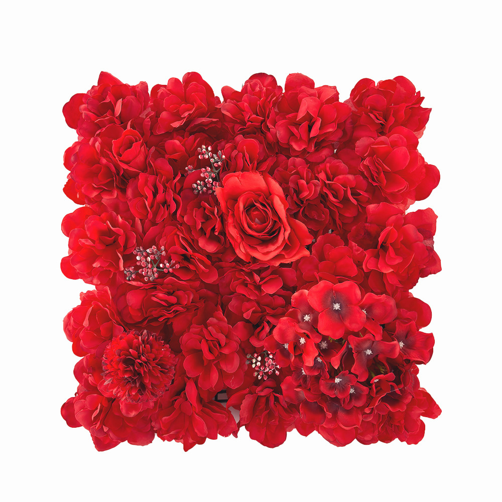 Pared de flores simulada rosa pared de plantas de bodas artículos de fondo decoración pared de flores falsas peonía diseño de fila de flores del centro comercial