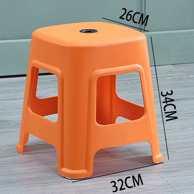 taburetes de plástico grueso para adultos en el hogar sala de estar mesa de comedor silla taburete alto taburete pequeño taburete bajo taburete cuadrado se puede apilar