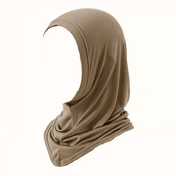 AliExpress Best-Selling Silk Cotton Simple Headband for Women, Solid Color Versatile Neck Warmer, High Elasticity Base Layer Pullover Hat