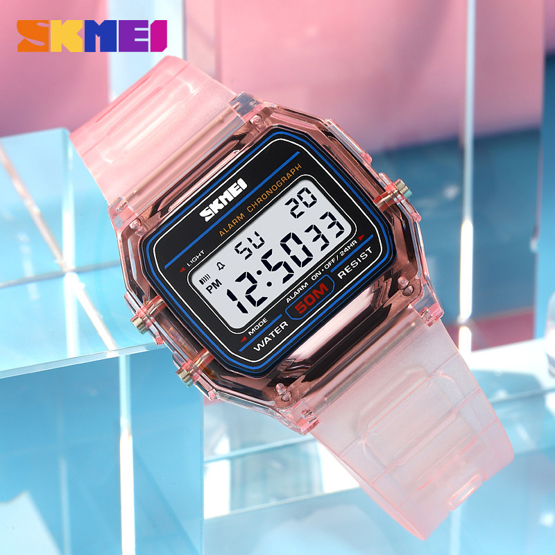 Skmei 2023 nuevo reloj electrónico para hombres y mujeres reloj deportivo multifuncional reloj de pareja luminoso impermeable para estudiantes