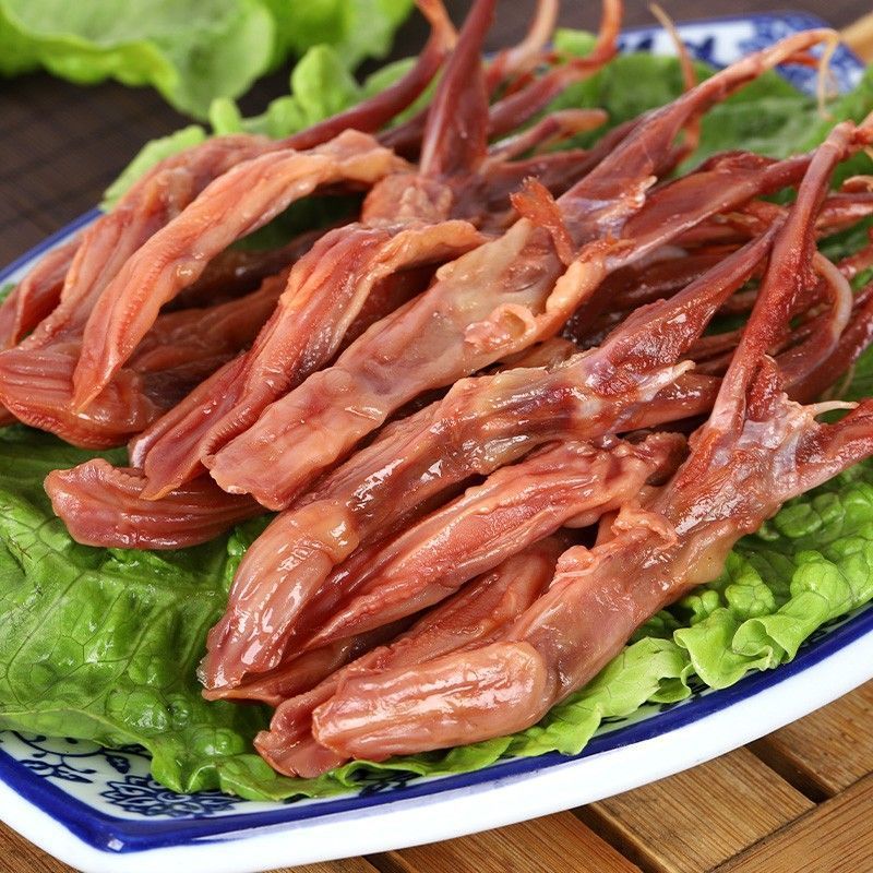 Chuxu 拍手生鴨タン 500g 大ストリップ 温州ソース鴨タン 0.5kg ソース風味の塩漬け冷凍保存|undefined