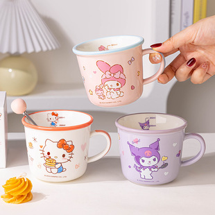 Sanrio Mug Ceramic Milk Coffee with Scale Breakfast Household Cute Couple Office Drinking Cup